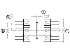 ED-8 臥式(3+3PIN)雙槽海鷗腳