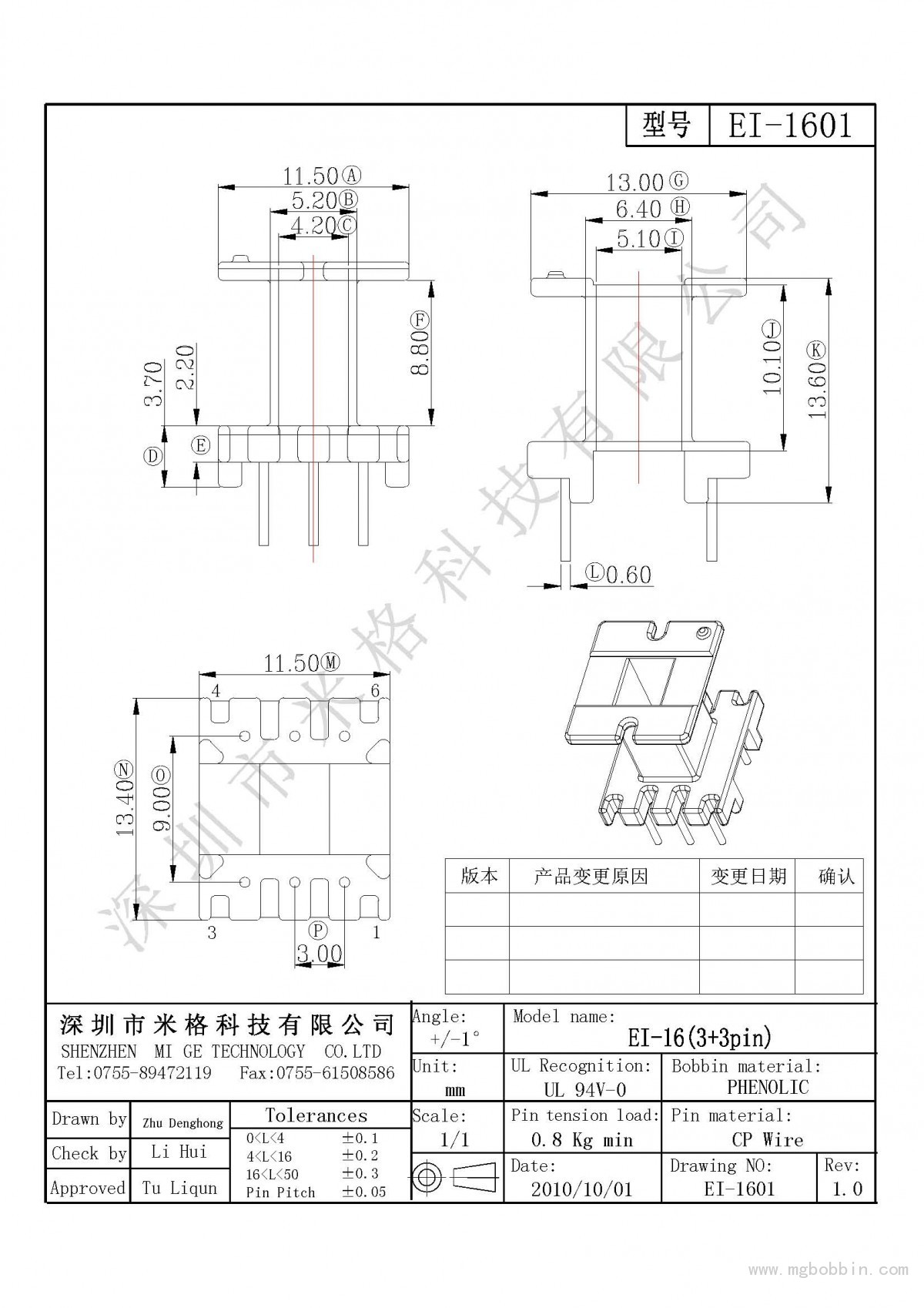 EI-1601-Model