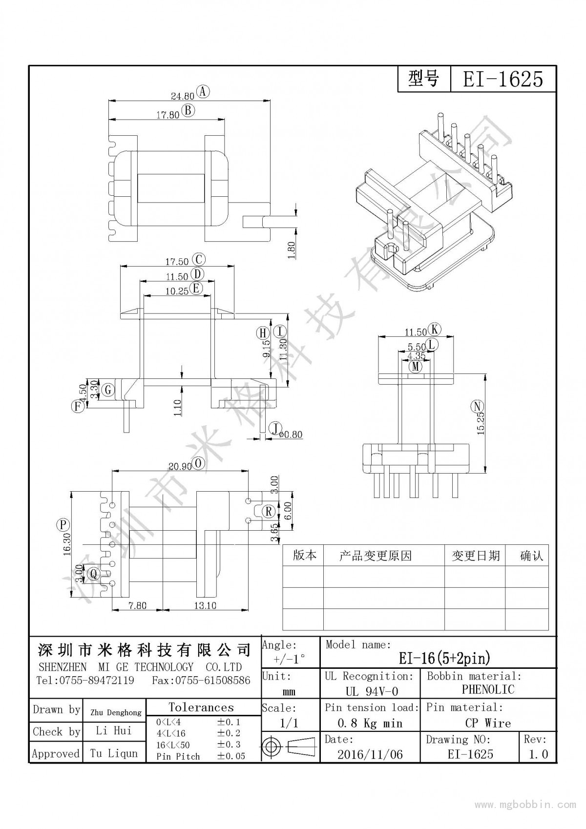 EI-1625-Model