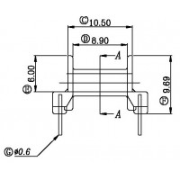 EPC1702/EPC17臥式單邊帶槽(5+5)PIN