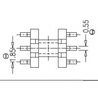 SMD EE5.0單/EE5.0臥式(3+3PIN)海鷗腳