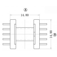 XY-EFD-15 SMD 平腳/EFD15臥式(5+5)P