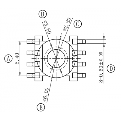 ER-7.5貼片4+4P SMD