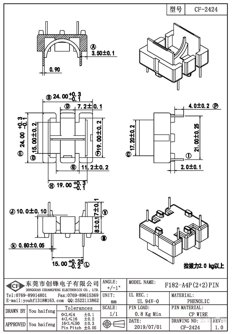 CF-2424/F182-A4P(2+2)PIN