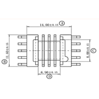 XWC-EPC-13/EPC13臥式四槽(5+5)P海鷗腳