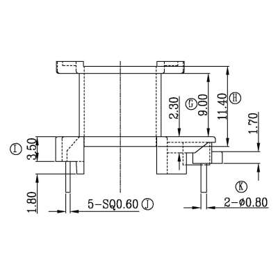 EI-1609/EI16立式(5+2PIN)