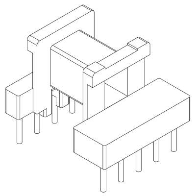 SR-EE-1608/EE-16臥式單槽(5+5)PIN