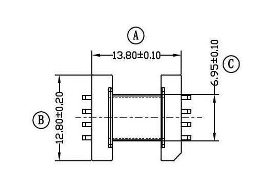 BC-027-1 EEM-12.7臥式(4+4PIN)