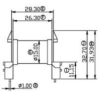 ETD-3902-1/ETD-39臥式(8+8PIN)