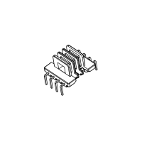 HX-1320 EE13三槽L腳彎腳臥式4+4針