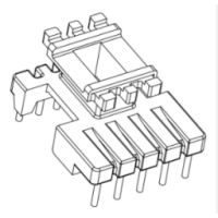 HXB-EI1622 EE16 EE1608加寬安規立式6+5針