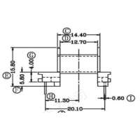 HXC-2004-2骨架EF20臥式(8+6)PIN