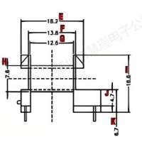 EF20 臥式(5+5)PIN加寬0.2