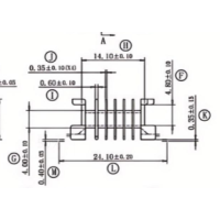 HXH-EPC19六槽貼片臥式4+6針