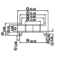 金達(dá)成-EQ-2501 EQ25立式(6+6)P 排距 22.5 腳距 3.5