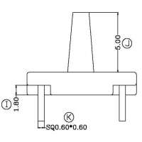 金達成-BASE-026 BASE(2+2PIN)針徑□0.6腳距6.0排距7.0