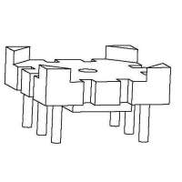 金達成-BASE-013-1 BASE(3+3PIN)針徑Φ0.6腳距3.5排距7.0